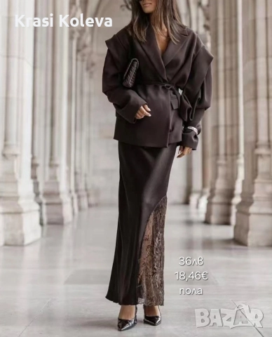 най-новият модел дълги поли сатен и дантела, снимка 4 - Рокли - 52606338