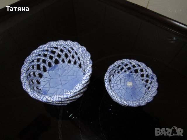 ПОДНОС  WINDZOR ,КУПА -ИТАЛИЯ,ПЛЕТЕНА КЕРАМИКА, снимка 8 - Декорация за дома - 34328577