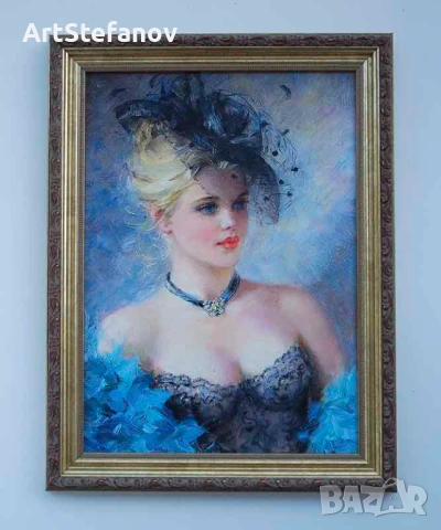 Портрет на млада жена, картина, импресионизъм