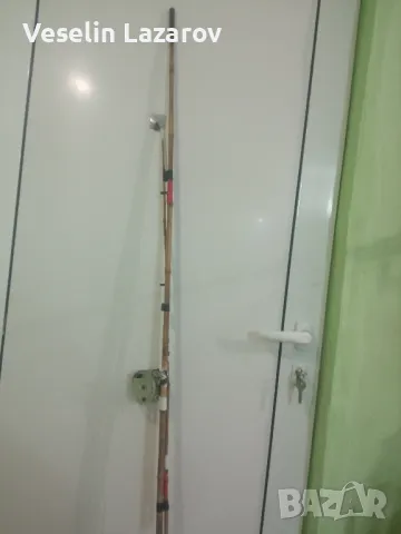 Бамбукова пръчка за деца.Здр.фтулки и водачи.Работеща макара., снимка 1