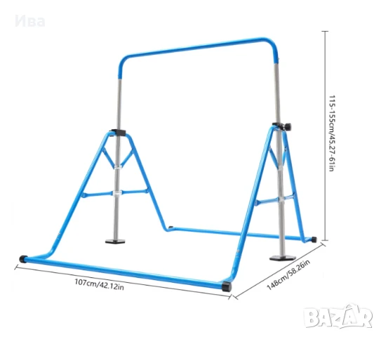 НОВО! Гимнастически лост за деца - Регулируем, висилка гимнастика деца, снимка 3 - Мебели за детската стая - 50536116