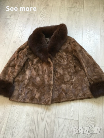 Палто норка и естествен косъм лисица L, снимка 8 - Палта, манта - 52586956