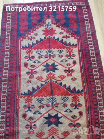19С рядък антикварен молитвен вълнен килим Тюркменистан, снимка 4 - Антикварни и старинни предмети - 47812442