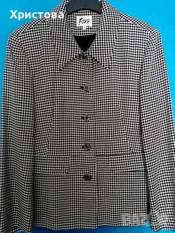 Черно-бяло сако "пепит", р-р 42, снимка 2 - Сака - 36248079