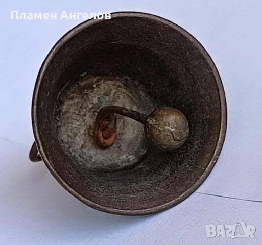 Стара бронзова камбанка, звънче, хлопка, снимка 6 - Други ценни предмети - 50941847