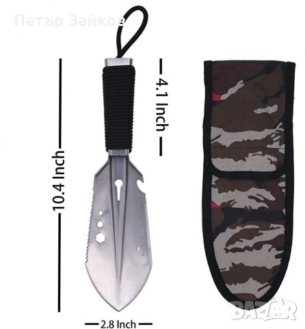 Тактическа лопата за къмпинг BushWalk, туризъм, свръхлека преносима лопата за раница, снимка 2 - Други спортове - 40940446