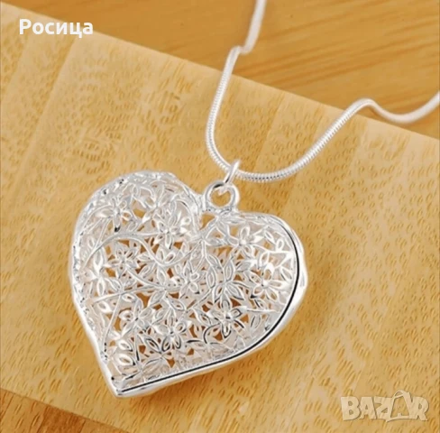 Дамско колие сребристо , снимка 2 - Колиета, медальони, синджири - 51408479