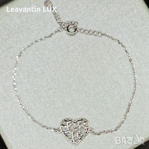 Сребърна гривна Сърце , снимка 4 - Гривни - 53253016