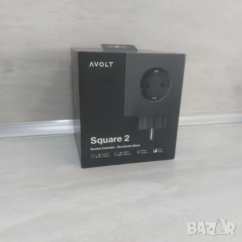 ПРЕМИУМ! Нов Дизайнерски Разклонител Куб Avolt Square 2 (Stockholm Black) с 2 х USB-C PD 30W, снимка 2 - Кабели и адаптери - 56255916