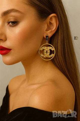 обеци от висококачествена стомана christian dior chanel ysl saint laurent louis vuitton , снимка 3 - Обеци - 51080364