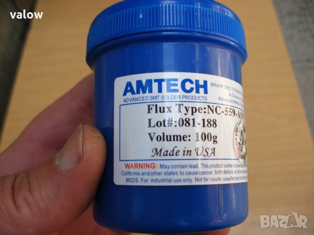 Amtech NC-559-ASM 100 гр Флюс flux паста за запояване ребол на BGA SMD чипове, снимка 5 - Други инструменти - 10670940