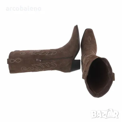 Дамски ботуши от естествена кожа на висок ток, 3цвята , снимка 3 - Дамски ботуши - 47273097