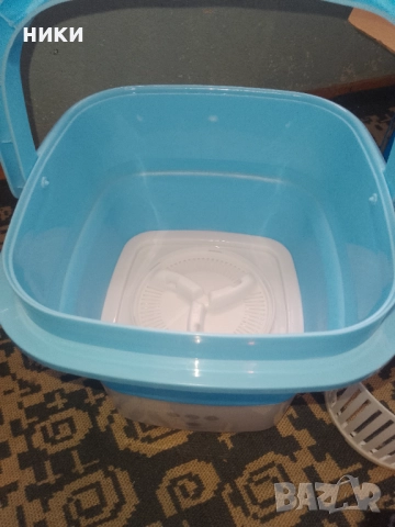 Мини преносима сгъваема пералня, Daladen, ABS, 4.5 л, Бяло/Синьо, снимка 7 - Къмпинг мебели - 51741359