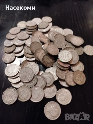 Лот от 100 бр. сребърни монети 50 лв / цар Борис 3