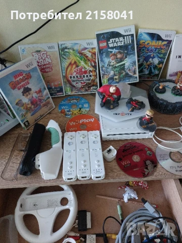 конзола Nintendo Wii пълен комплект с игри и фигури , снимка 3 - Nintendo конзоли - 51066269
