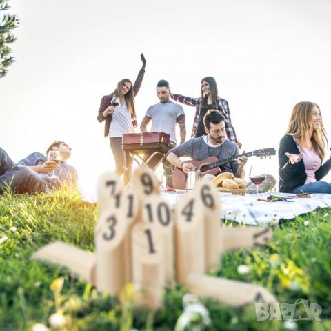 Игра Куб, древна игра Куб, дървена игра Кубб, играта на викингите, плажна игра, игра за анимация, ст, снимка 5 - Други игри - 34400381