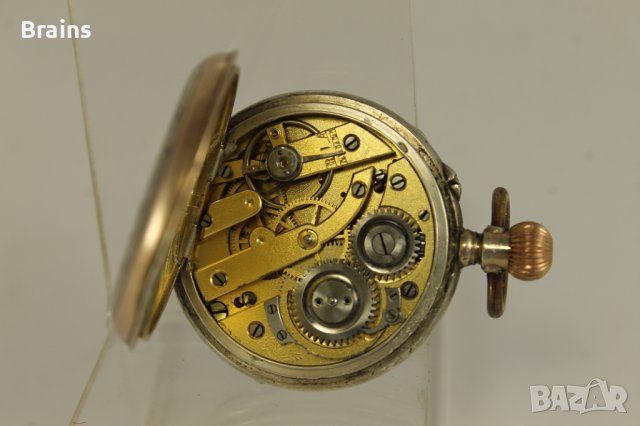 Красив Малък Сребърен Джобен Цилиндър 1914 г., снимка 10 - Антикварни и старинни предмети - 42023067