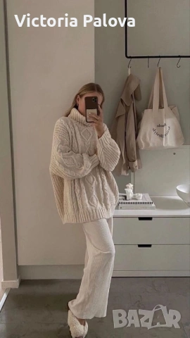 Зимен пуловер унисекс STEFANEL - автентичен италиански шик от чиста нова вълна, снимка 12 - Блузи с дълъг ръкав и пуловери - 53031084