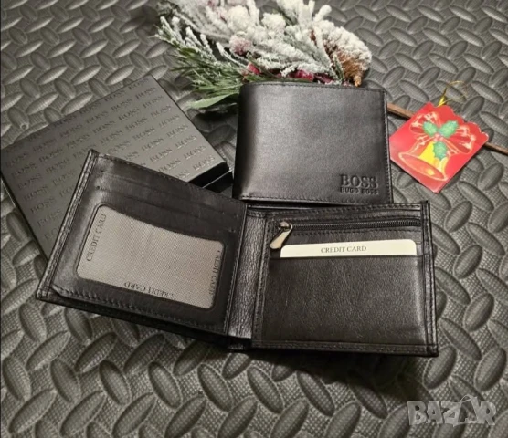 мъжки ръчно изработени портмонета от естествена кожа hugo boss emporio armani , снимка 3 - Портфейли, портмонета - 51091269