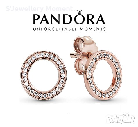 Обеци Пандора в розово злато Forever Pandora Sparkling Circle Studs в Обеци  в гр. Костенец - ID39069231 — Bazar.bg