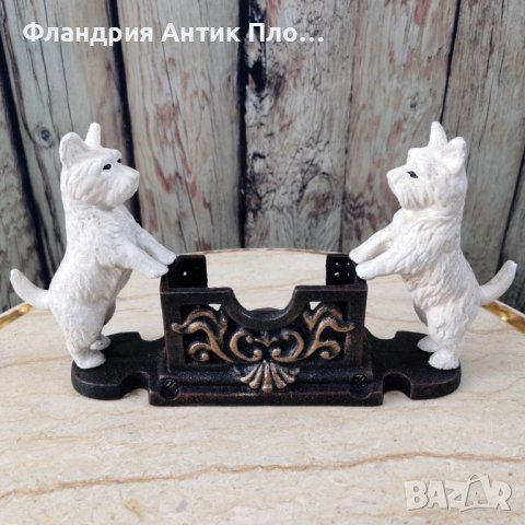 Чугунен визитник - Шнауцери, снимка 4 - Декорация за дома - 41263958