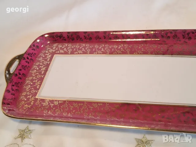 немско порцеланово плато с позлата 24/4, снимка 3 - Сервизи - 49515769