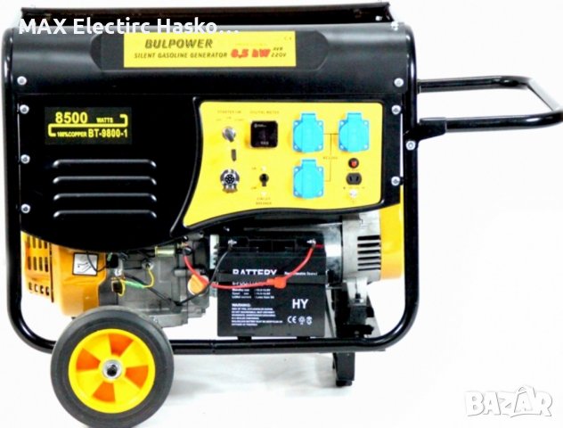 Бензинов Генератор за ток с пълна автоматика BULPOWER 8.5 KW Монофазен с СТАР-СТОП табло, снимка 2 - Генератори - 39359812