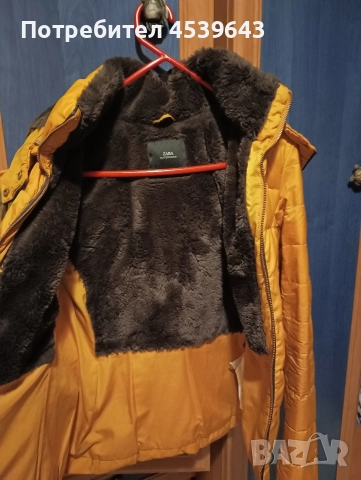 Зимно дамско яке с топла вата и качулка на ZARA , снимка 6 - Якета - 52859310