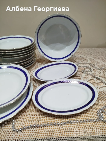 Полски порцеланов комплект  за хранене  ,,Ćmielów"💐, снимка 13 - Сервизи - 53081477