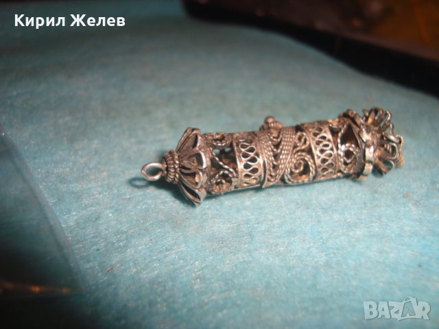 СТАРИННА СРЕБЪРНА ВИСУЛКА ФИЛИГРАННО ВИСОКОПРОБНО СРЕБРО НЕВЕРОЯТНА МАЙСТОРСКА РЪЧНА ИЗРАБОТКА 25213, снимка 14 - Антикварни и старинни предмети - 34854543