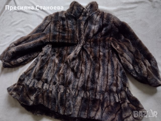 Tissavel Франция Sears изкуствена кожа кафяво палто, снимка 12 - Палта, манта - 34401453