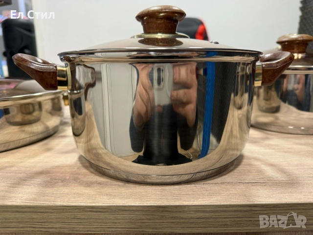 Комплект съдове за готвене от 12 части – Неръждаема стомана, равномерно нагряване и лесна поддръжка, снимка 9 - Съдове за готвене - 53567226