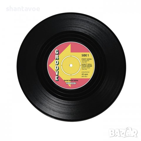 Поставки за чаши  грамофонни плочи - 4 броя, снимка 6 - Аксесоари за кухня - 38001378