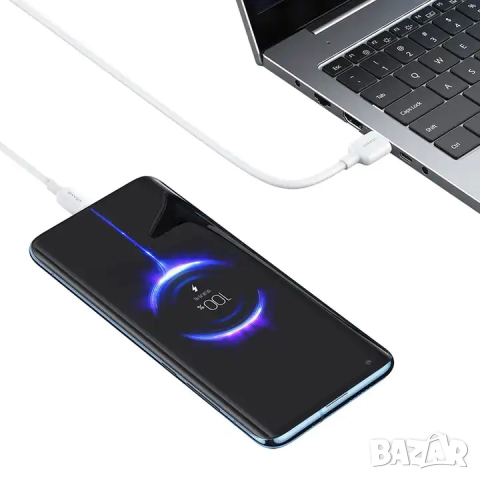 Кабел USAMS US-SJ603 U84 Type-C 3A 3 метра / бял, снимка 3 - USB кабели - 44510329