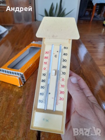 Стар термометър Minima Maxima, снимка 3 - Антикварни и старинни предмети - 42236036