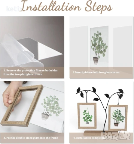 Двойна фоторамка 6х4, снимка 4 - Декорация за дома - 53676459