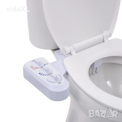 vidaXL Приставка биде за тоалетна, двойни дюзи за гореща/студена вода(SKU:145292, снимка 1 - Други стоки за дома - 44570724