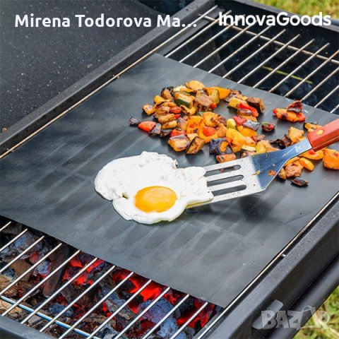 Подложка за скара, барбекю, фурна, тефлонова. Не залапваща, размер 33 на 40 см, снимка 4 - Други - 35782551