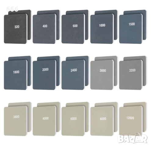 15 бр Комплект за шлайфане Двустранни зърна за шлайфане на пластмаса Акрилни материали и други 