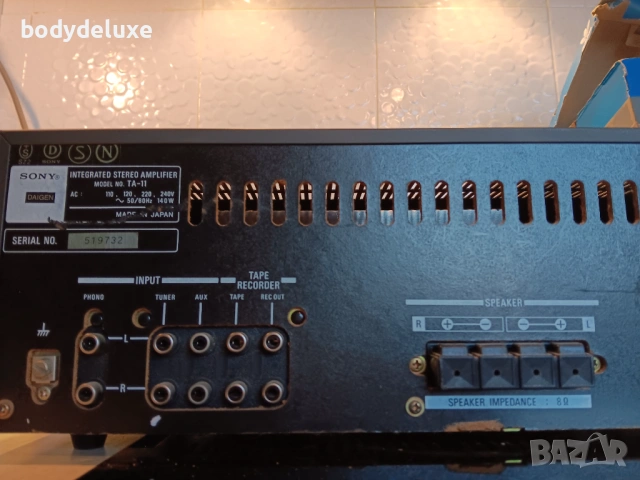 SONY TA-11 усивател , снимка 5 - Ресийвъри, усилватели, смесителни пултове - 53149265