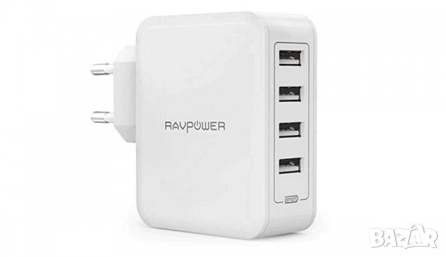 RAVPower 40W 4-портовo зарядна станция за зареждане с iSmart