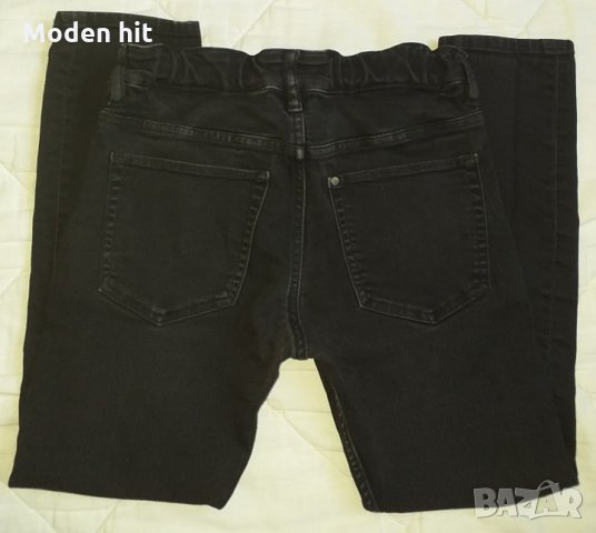 Черни дънки H&M за момче слим модел, размер до 140 см., снимка 4 - Детски панталони и дънки - 34110090