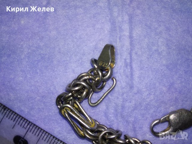 СТАРА СРЕБЪРНА ГРИВНА СРЕБРО 925 РЯДКА РЪЧНА КРАЛСКА ПЛЕТКА За РЕМОНТ / РЕСТАВРАЦИЯ / ЧАСТИ 40528, снимка 15 - Гривни - 42615332