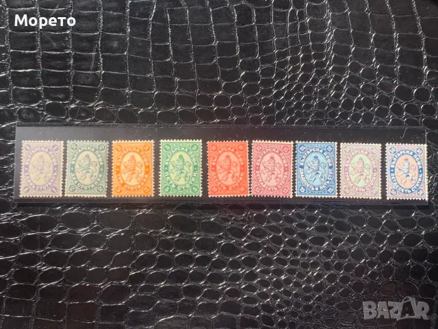 Марки,пълна серия Голям лъв I -1882 г.-Чиста(първа гума)