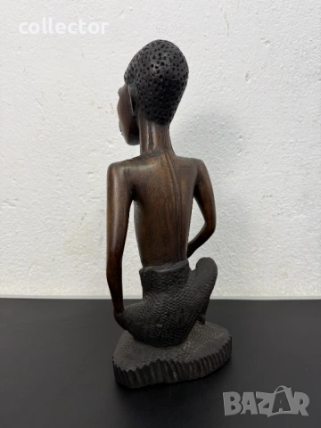Африканска дърворезба - фигура от абанос. №7963, снимка 5 - Колекции - 53856923