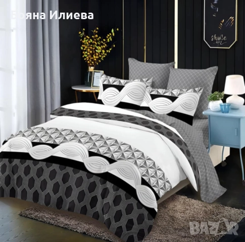 Луксозни двулицеви спални комплекти 6 части , снимка 11 - Спално бельо - 51566899