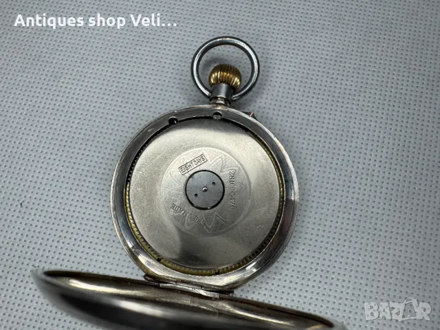 ‼УНИКАТ‼ Сребърен швейцарски  8 дневен джобен часовник HEBDOMAS №6925 , снимка 7 - Антикварни и старинни предмети - 50390099