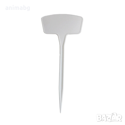 ANIMABG Комплект пластмасови табелки за растения, Водоустойчиви маркери за разсадници, 10 броя, Бели