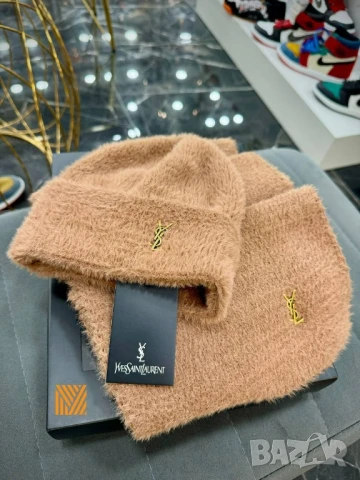 шал и шапка ysl saint laurent 