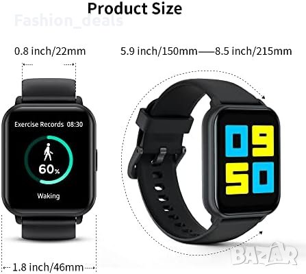 Нов Водоустойчив Смарт часовник Фитнес тракер Мъже Жени iOS Android Подарък, снимка 5 - Смарт гривни - 42229262